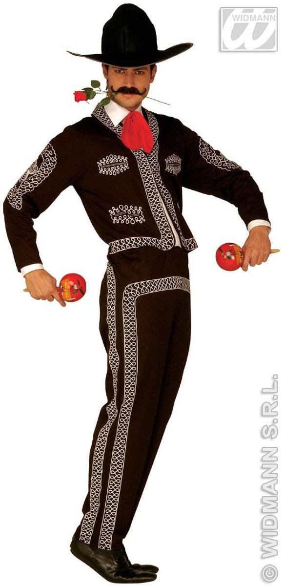 Spaans & Mexicaans Kostuum | Mexicaanse Mariachi | Man | Small | Carnaval kostuum | Verkleedkleding